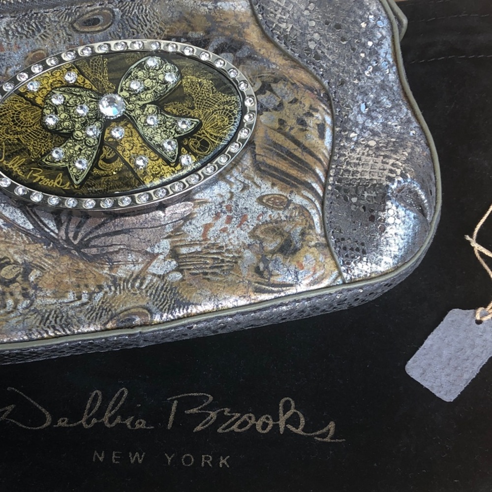 NWOT Silver/ Gold Embellished Shoulder/Crossbody Bag - Picture 8 of 12